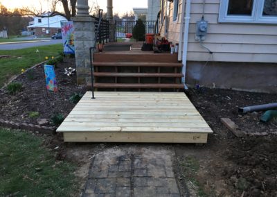 rebuild wooden deck landing